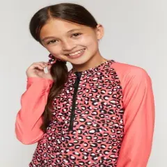 Andy & Evan Toddler Girls Rashguard Swim Suit Red, Size 18-24 Months