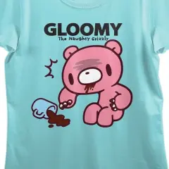 Gloomy Bear Spilled Coffee Crew Neck Short Sleeve Mint Women's T-shirt