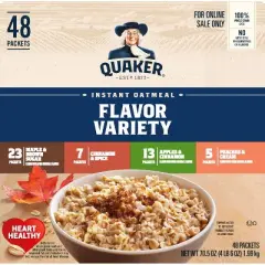 Quaker Instant Oatmeal Variety Pack - 70.5oz / 48ct