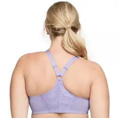 Glamorise Womens Front-Closure T-Back WonderWire Underwire Bra 1246 Soft Lilac