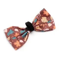 The Worthy Dog Falling Leaves Bow Tie - Adjustable Pet Collar Accessory