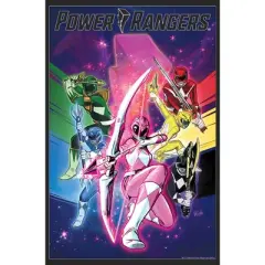 Women's Power Rangers Cartoon Poster T-Shirt