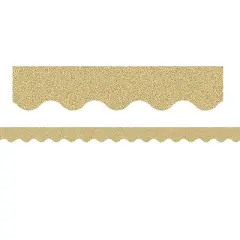 Teacher Created Resources Scalloped Border 2.19" x 105' Gold Glitz (TCR77016-3)