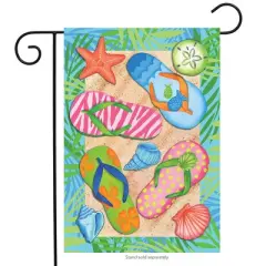 Briarwood Lane Garden Flag 12x18 For Outdoor Tropical Flip Flops Summer For Summer Garden Flag Flags For Outside