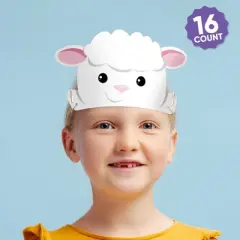 Big Dot of Happiness Paper Farm Animal Headbands, Barnyard Party Crowns for Kids Farm Birthday, DIY Pig, Horse, Sheep, Cow Party Hat Favors, 16 Count