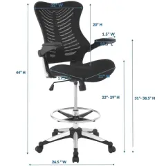 Charge Drafting Chair Black - Modway