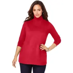 Jessica London Women&rsquo;s Plus Size Long Sleeve Mockneck Tee