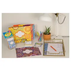 Barker Creek 12 Letter-Size File Folders & 30 Adhesive Pockets Set - Moroccan