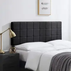 Nestl Square Tufted Fabric Headboard, Bed Headboard Only
