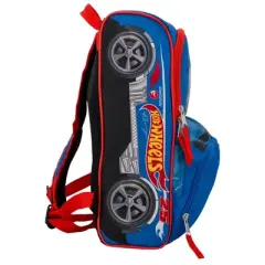 Hot Wheels Blue Sneddon #25 Twinduction Race Car Shaped 14&rdquo; Mini Backpack, Kids School Bag, Blue