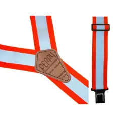 Perry Suspenders Big & Tall Elastic Hook End Reflective Suspenders