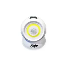 Flipo Revolution Motion Sensing Rotatable Magnetic Spotlight With Magnetic Base Peel Stick Tabs & Hanging Keyhole Slot - Set of 3