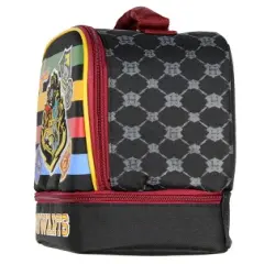 Harry Potter Lunch Box Kit Dual Compartment Insulated Hogwarts Crest Multicoloured