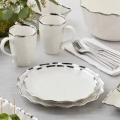 Certified International (Set of 4) 9" Salad Plates Regency Silver