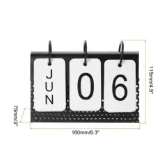 Unique Bargains Vintage Wood Desk Flip Calendar 1 Pc