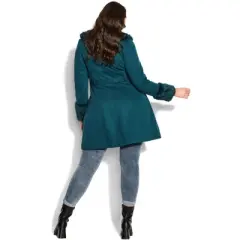 Women's Plus Size Make Me Blush Coat - alpine | CITY CHIC