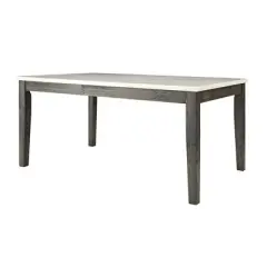 64" Merel Dining Table White Marble/Gray Oak - Acme Furniture