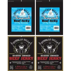 Buffalo Bills 7-Piece Premium Beef Jerky Sampler Black 6-Pack Gift Cooler (7 assorted jerky packs)