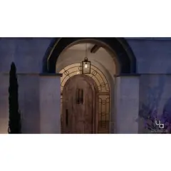 Urban Ambiance Luxury Art Deco Deco Outdoor Pendant Light,  16"H x 8"W,  Oil Rubbed Bronze Finish, UHP1104