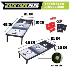 Backyard Hero 48'' Tailgate Combo Bean Bag Toss and Washer Game Set