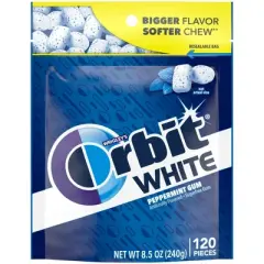 Orbit White Peppermint Gum Bulk - 8.5oz/120ct