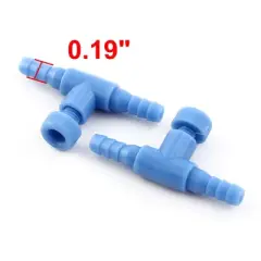 Unique Bargains Fish Tank Aquarium Plastic Air Control Valve Connector Light Blue 15 Pcs