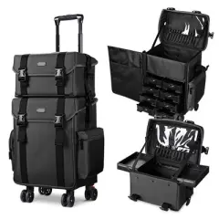 Byootique Classic  Rolling 2in1 Cosmetic Case Sided Makeup Artist Organizer