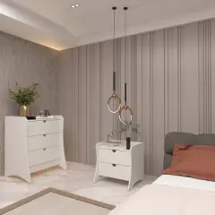 Manhattan Comfort 2pc Coney Dresser and Nightstand Bedroom Set