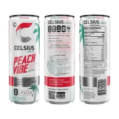 CELSIUS Sparkling VIBE Variety Pack Functional Energy Drink - 12pk/12 fl oz Cans
