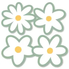 Big Dot of Happiness Sage Green Daisy Flowers - Decorations DIY Floral Party Essentials - Set of 20