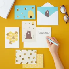 Best Paper Greetings 48 Pack Honey Bee Thank You Cards with Envelopes, All Occasion Assorted Blank Note Cards, 4x6 In