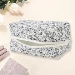 Unique Bargains Women Portable Little Flower Pattern Makeup Bag 1 Pc