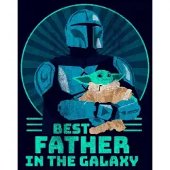 Men's Star Wars The Mandalorian Father's Day Best Father in the Galaxy T-Shirt
