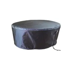 Summerset Shield Gold 2-Layer Polyester Fabric Outdoor Dining Set Round Cover, Charcoal Grey