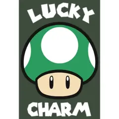 Junior's Nintendo Super Mario St. Patrick's Day Extra Life Mushroom Lucky Charm Festival Muscle Tee