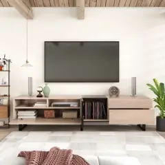 70.9" Contemporary TV Stand with 2 Drawers and 2 Doors - ModernLuxe