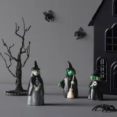 3pc Witch Mini Mantle Ceramic Decorative Accent Set - Hyde and EEK! Boutique&trade;
