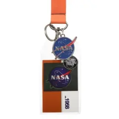 Orange Suit Up NASA Lanyard with NASA Logo Keychain