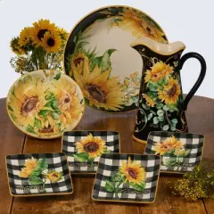 36oz 4pk Earthenware Sunflower Fields Soup Bowls - Certified International