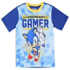 Sonic The Hedgehog Boys Legendary Gamer Short Sleeve 2 Pc Pajama Set