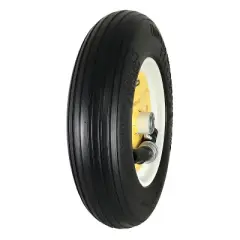 Marathon Tire 10.3" Universal Fit Wheelbarrow Flat Free Tire and Wheel Assembly