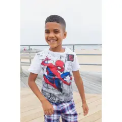 Marvel Spider-Man 4 Pack Pullover T-Shirts Little Kid to Big Kid