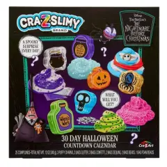 Disney Halloween NBC Countdown Calendar: Creative Slimes & Putties, 30 Pieces, Educational Focus on Creativity