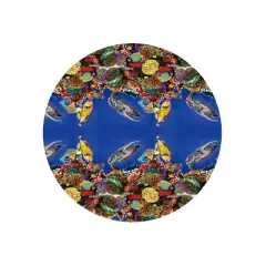 Summer Waves P10008305 8 Foot Wide Transparent Quick Set Inflatable Top Ring Kiddie Swimming Pool with Deep Sea Ocean Life Graphics and 3D Goggles