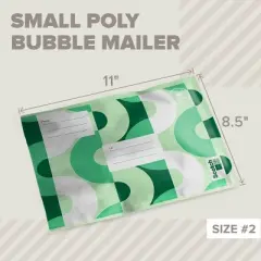 Scotch Poly Bubble Padded Mailer 3pk Small Green