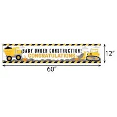 Big Dot of Happiness Dig It - Construction Party Zone - Baby Shower Decorations Party Banner