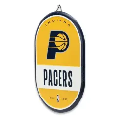 NBA Indiana Pacers Embossed Metal Pill Wall Sign: Sports Art Vertical Panel