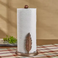 Park Designs Pheasant Feather Paper Towel Holder - Bronze Gold