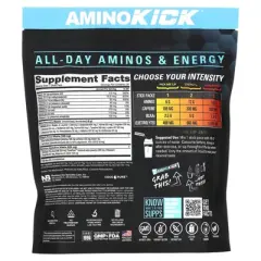 NutraBio Amino Kick, Blue Raspberry, 20 Stick Packs, 0.32 oz (9 g) Each