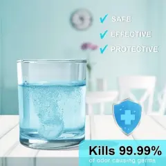 MySmile Retainer Cleaner 120 Tablets, Remove Odors, Stains & Plaque from Aligners, Mouth Guards & More (Mint & Orange Flavor)